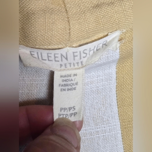 Eileen Fisher 100% Organic Cotton Old Money Oversize Open Blazer, S Petite - Picture 3 of 4